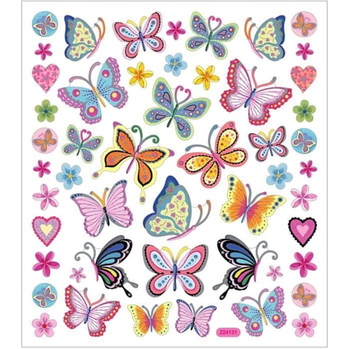 Creativ Company - Stickers Flowers and Butterflies 1 Sheet