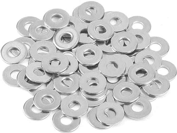 M4 Sluitringen Set - 100 Stuks RVS 304 - Karosserieringen DIN9021 / ISO7093