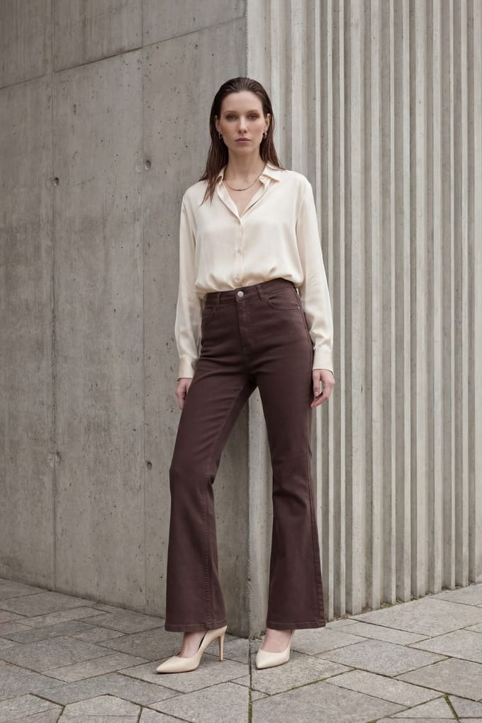 Hoge Taille Flared Jeansbroek