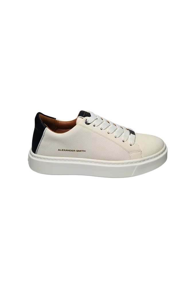 albbldm-9066-wbk Alexander Smith Wit leder voor heren