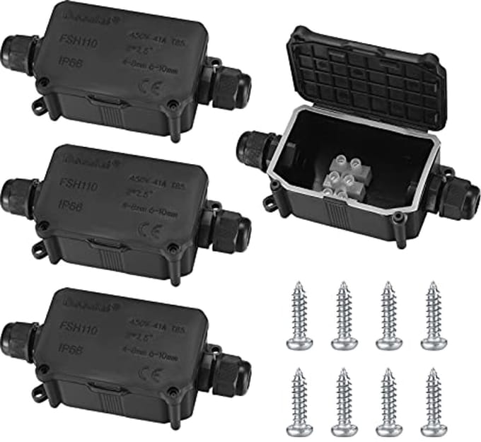 IP66 Waterdichte Verbindingsdoos - 2-Weg Buiten Kabelverbinder Junction Box