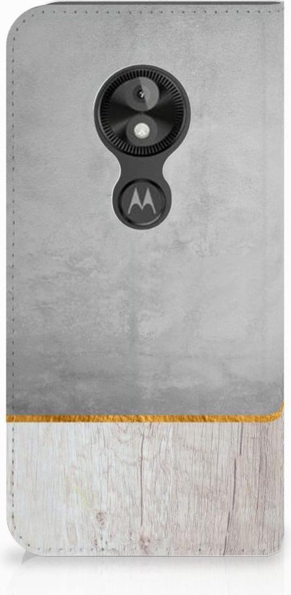 Motorola Moto E5 Play Book Wallet Case Wood Concrete