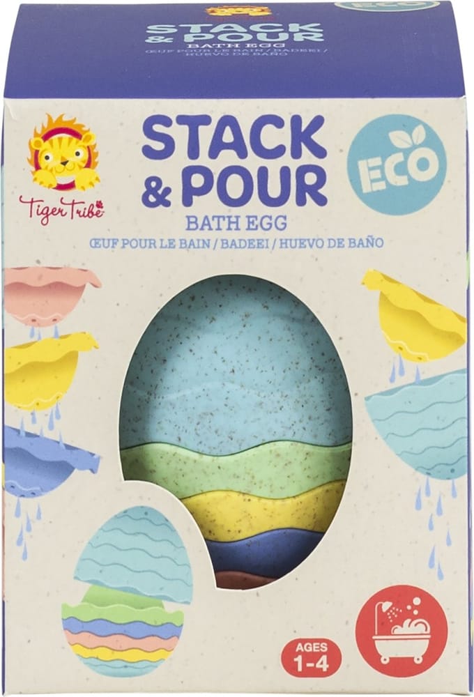 Tiger Tribe Stack & Pour Bad Ei - ECO bioplastic - 1-4 jaar