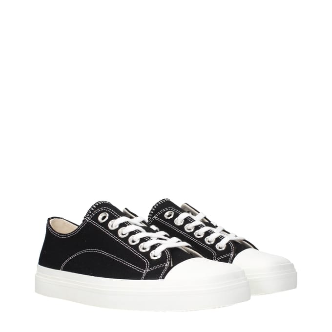Moschino Zwarte Stoffen Lage Sneakers