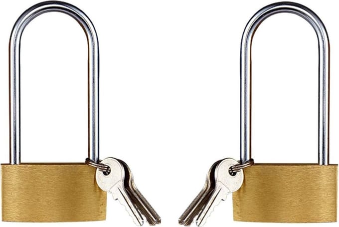 CM Hangslot met 3 sleutels - 2x - 45 mm beugel - 8,5 x 4 x 1 cm - sloten