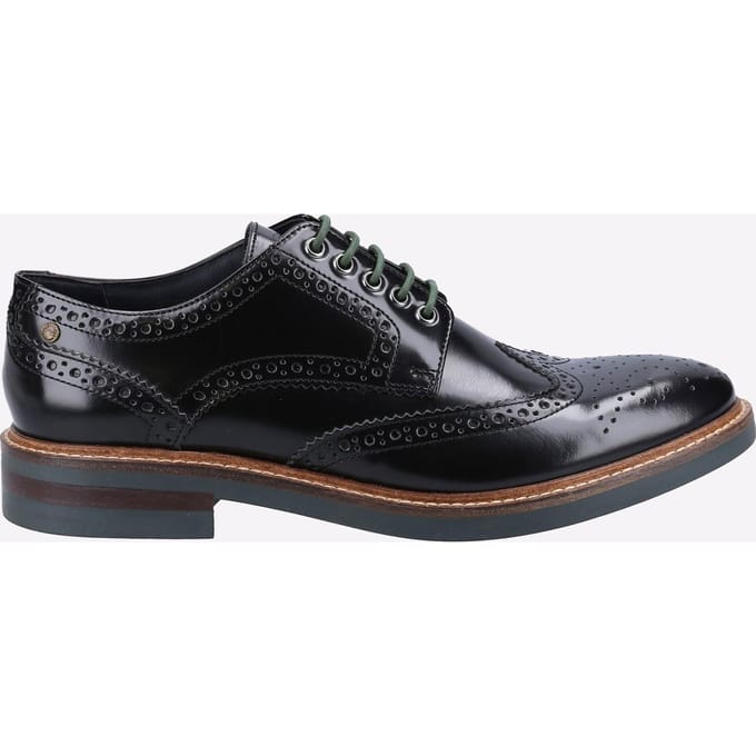 Base London Woburn Leren Heren Zwarte Brogues Schoenen