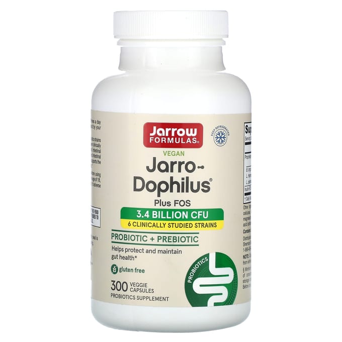 Jarrow Formulas, Jarrow-Dophilus + FOS, 300 Capsules
