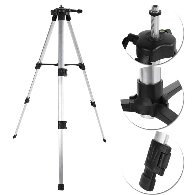 Waterpas Inclinometer Statief Aluminiumlegering Waterpasbeugel voor Automatische Nivellering 120cm white