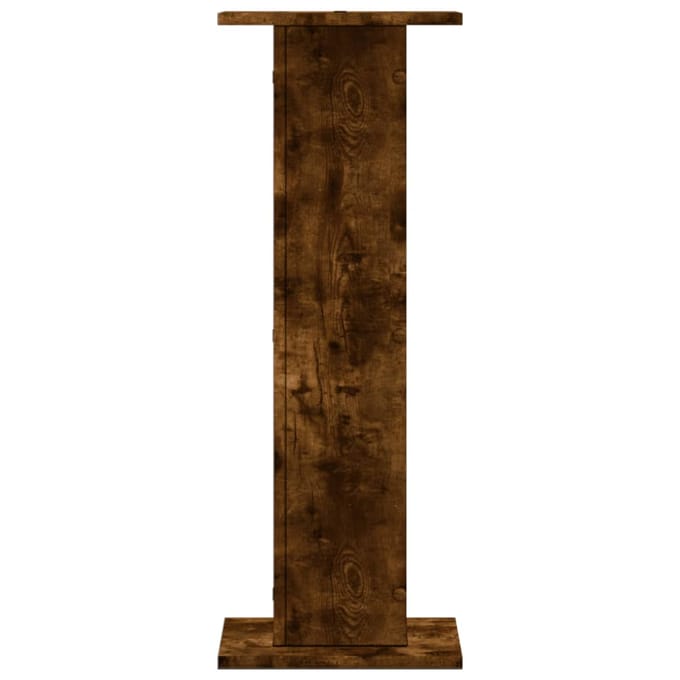 vidaXL - Speakerstandaards - 2 - st - 30x30x80 - cm - bewerkt - hout - gerookt - eiken