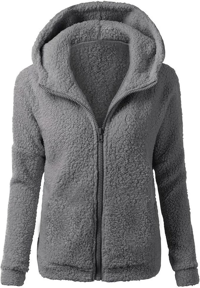 Oversized Fleecejack voor Dames met Capuchon - Comfortabele Pluche Hoodie