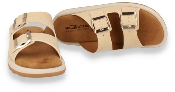 Mode-mania Dames Slipper Ecru | Beige | Maat: 36
