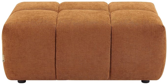 Vente-unique Poef van terracottakleurige stof met textuur APOLIU