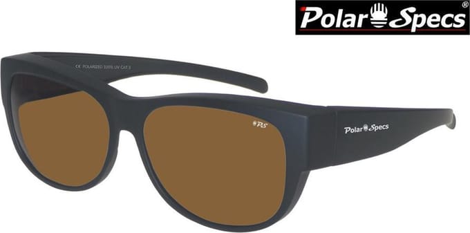Polar Specs® Overzet Zonnebril PS5097 – Mat Zwart – Polariserend Bruin standaard Cat.3 – Medium – Unisex