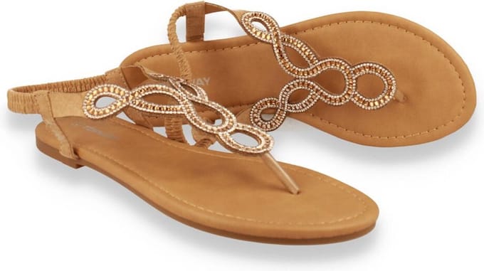 Mode-mania Dames Sandaal | Beige | Maat: 37