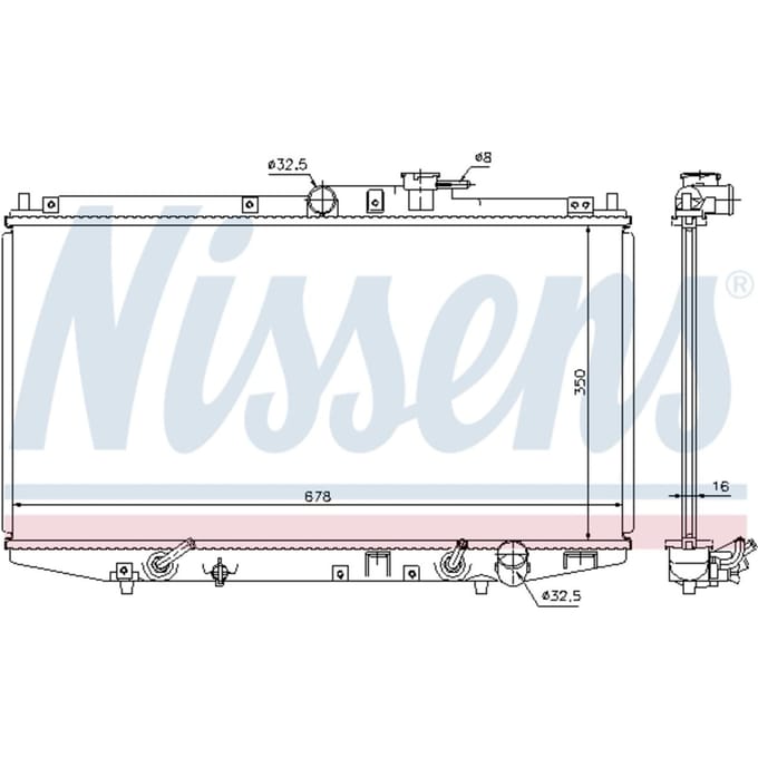 Radiator, motorkoeling NISSENS 68117