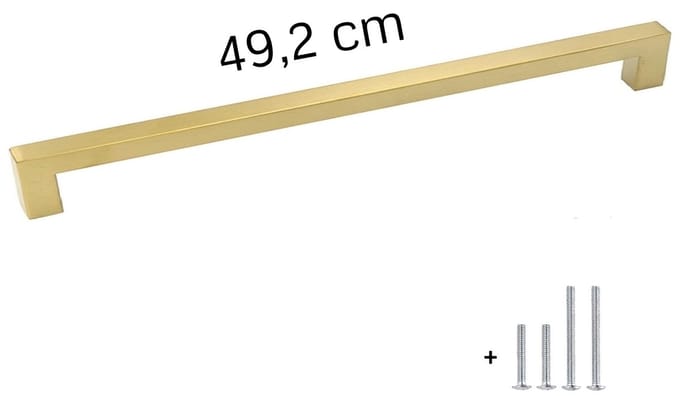 Gouden Handgreep 49,2 cm - Groot – Luxe Kastgreep & Schuifdeur Greep – Modern & Industrieel