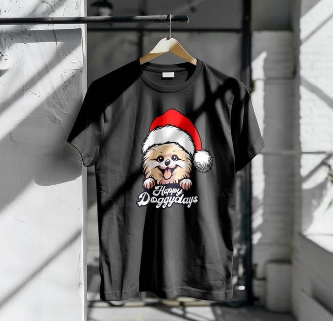 Kerst Transfer - Strijktransfer - Happy Doggy Days - Dog - Hond - Kersthoodie