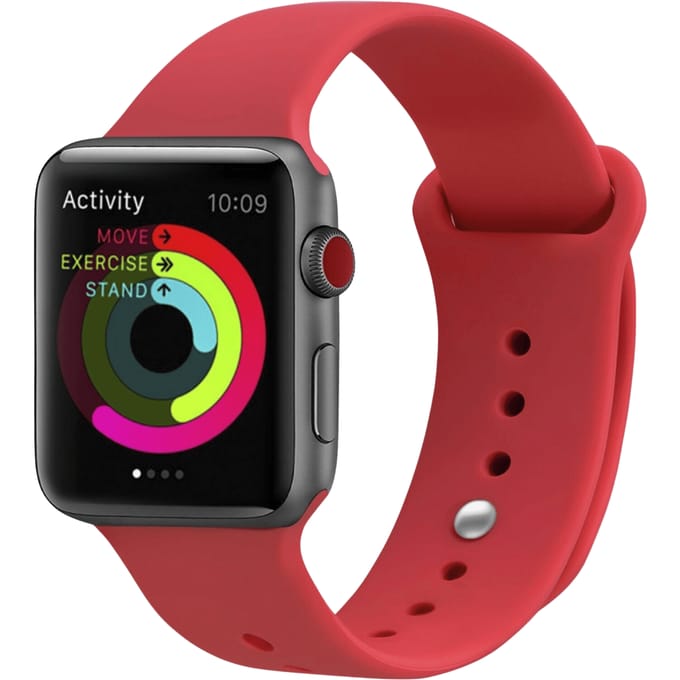Mocaa Apple Watch Siliconen Horlogebandje 41-42mm Rood