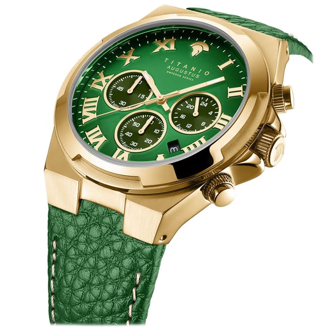 Titanio - Heren Horloge Augustus - Goud