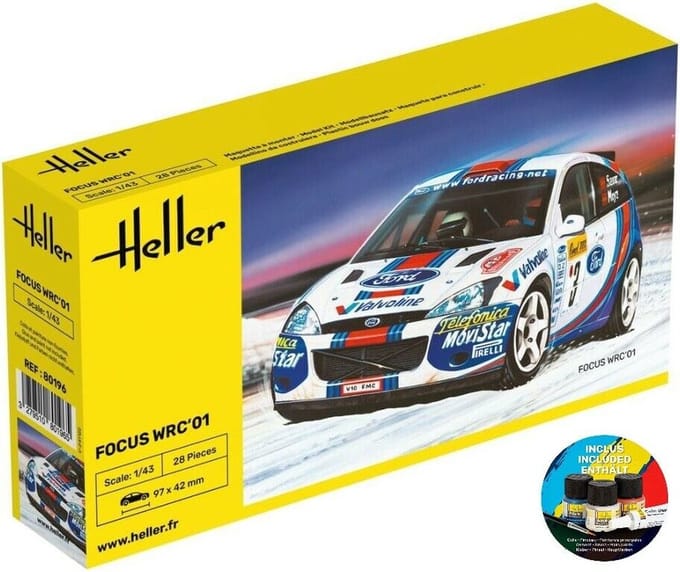 Heller Modelbouwpakket Auto - 56196 Ford Focus WRC01 - Starter Kit Plastic - 1:43 - Modelbouw