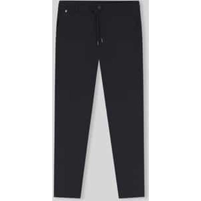 Modern fit straight leg broek van linnenmix model 'KANE1'
