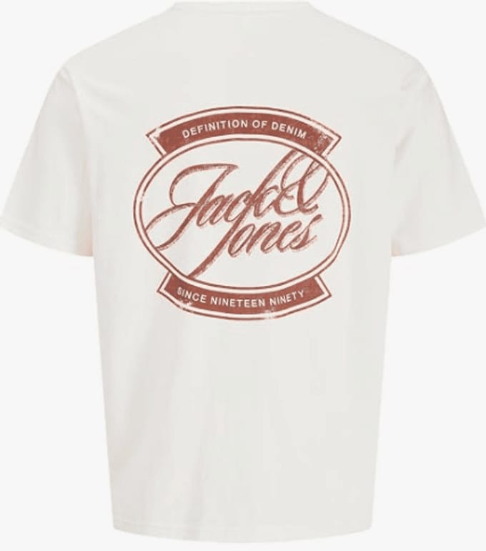 Jack&jones Jjandrej Tee Ss Crew Neck Cloud Dancer | Wit | Maat: XL