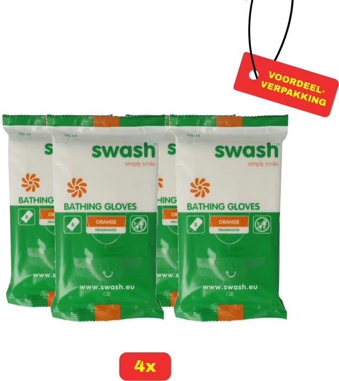 Swash Washandjes - Geparfumeerd - 4x8-pack voordeelverpakking