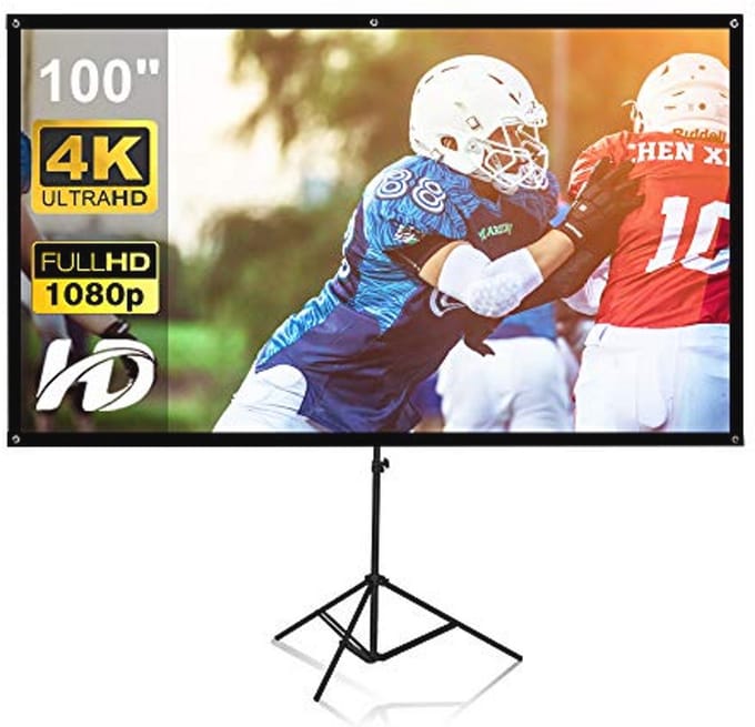 Draagbaar 100 Inch Projectorscherm 16:9 voor Binnen en Buiten