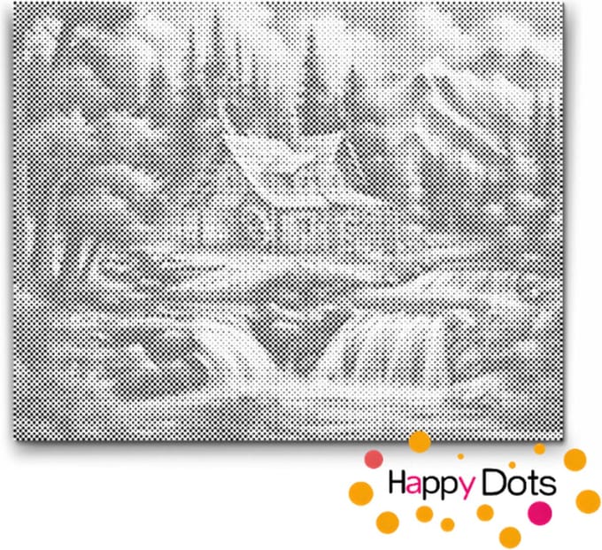 HappyDots DOT Painting Beekje 40x50cm - Stippelschilderij