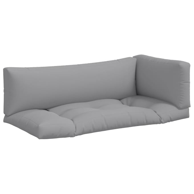 vidaXL - Palletkussens - 3 - st - stof - grijs