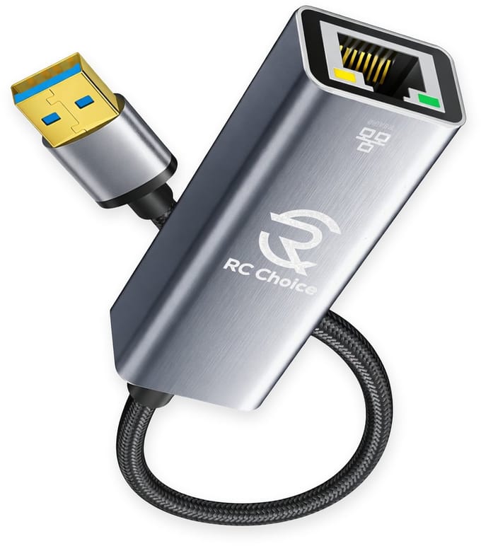 USB 3.0 naar Ethernet Adapter Kabel - Gigabit LAN 1000 Mbps - Sterk en Flexibel Nylon