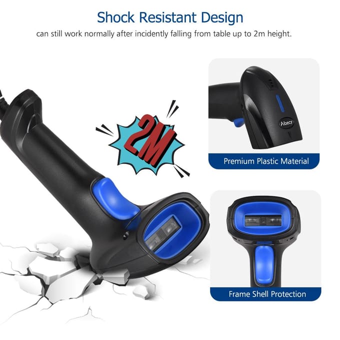 Aibecy Barcode Scanner USB Automatische 1D Barcode Scan Reader Handheld POS