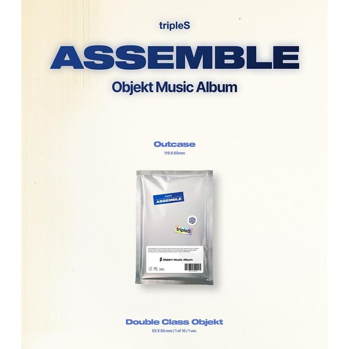 tripleS Mini Album ASSEMBLE (Album de musique d'Objekt) 1PCS white