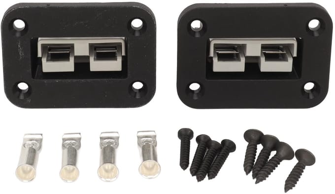 Allecto - TKSE Plug Mount Panel 50A - Vlamvertragende Flush Mount Connectoren voor Anderson SB50