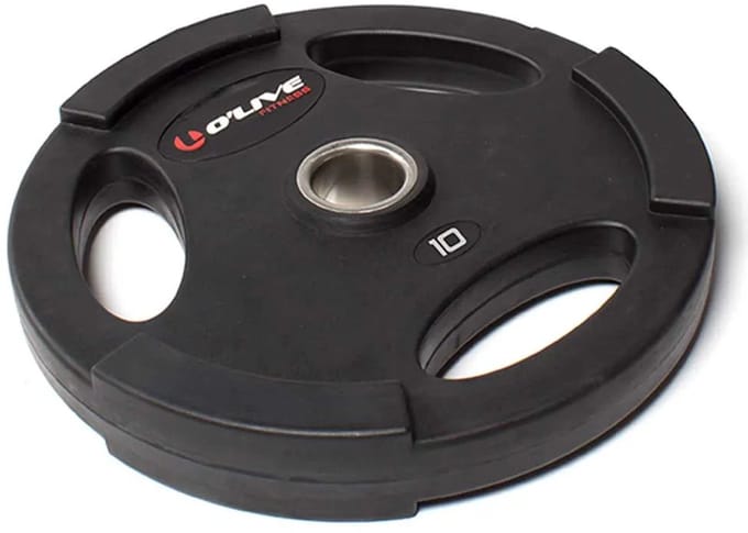 Olive Rubber 10kg Olympische Schijf Zilver 10 kg
