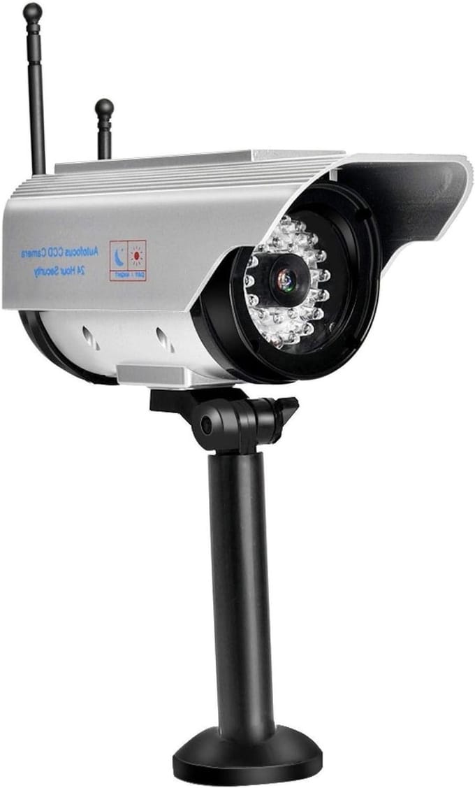 Nep Camera Dome - Dummy Camera Beveiliging - Diefstal Afschrikken - Knipperende LED - 14.2 cm - Zilver