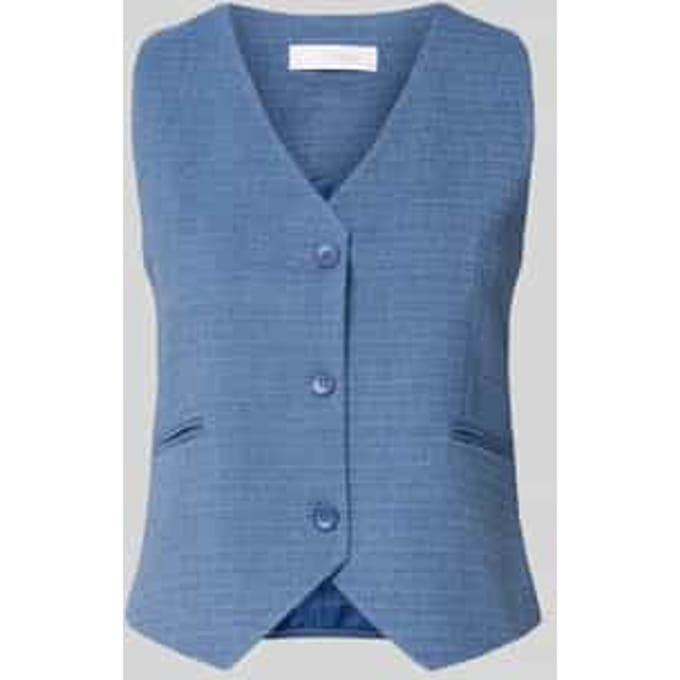 Gilet met V-hals en paspelzakken