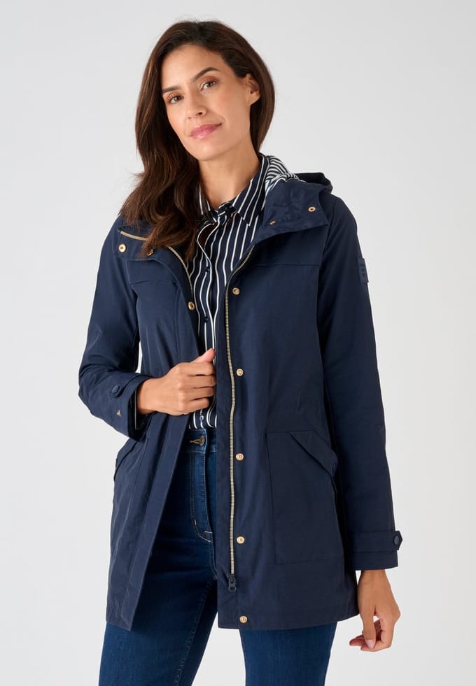 Damart - Parka lichtgewicht - Dames - Blauw - 42-44 (M)
