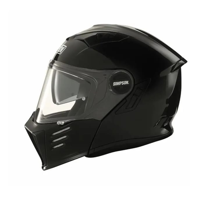 Simpson Darksome Zwart Metaal ECE22.06 Systeemhelm - Helm