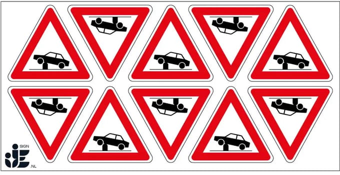 Beweegbare paal sticker - J39 | 5 cm - 10 stuks per vel