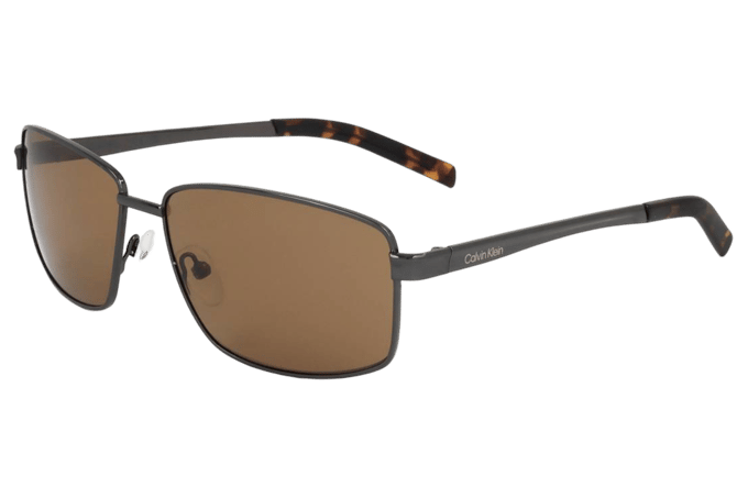 Calvin Klein Rechthoek Heren Ruthenium Bruin CK22122S