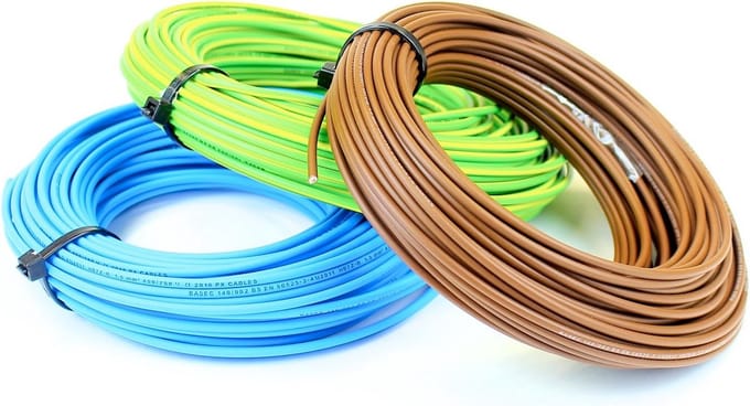 Enkeladerige Elektrische Installatiekabel 6mm² Diverse Kleuren