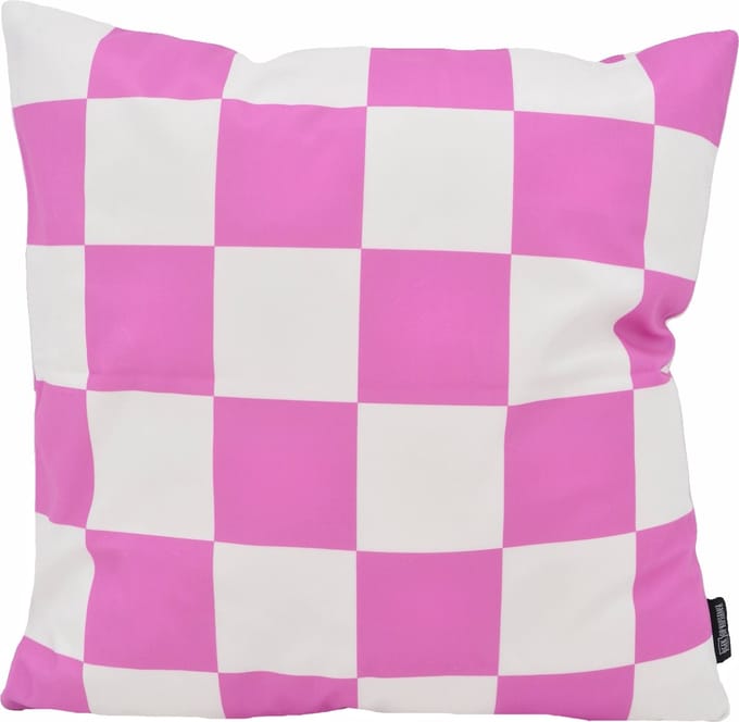 Checker Roze Kussenhoes | Katoen/Polyester | 45 x 45 cm