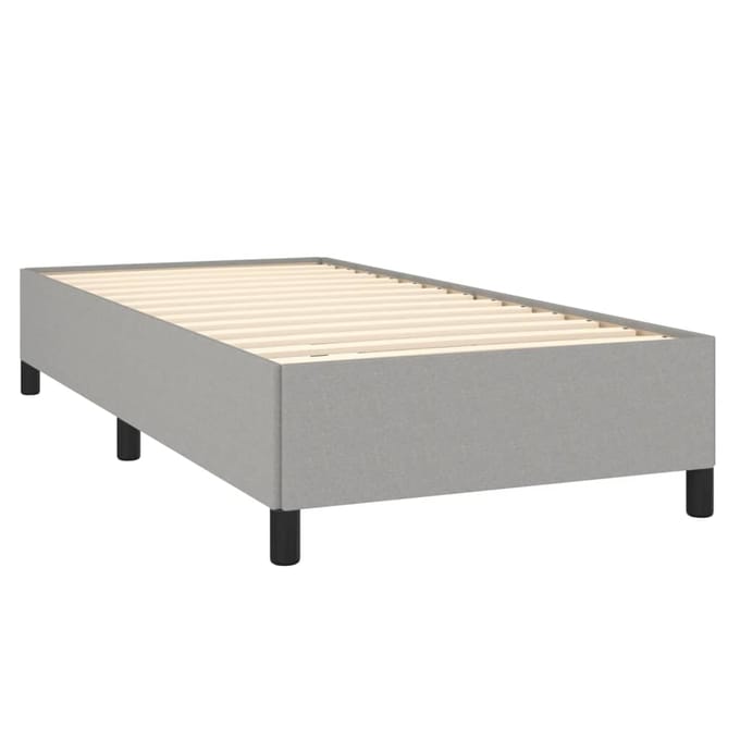 vidaXL - Bedframe - zonder - matras - 90x200 - cm - stof - lichtgrijs