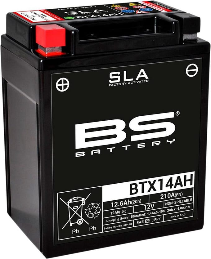 Bs Battery Btx14Ah / Ytx14Ah Accu Geseald Af Fabriek