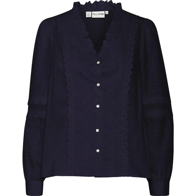 Dameshemd met lange mouwen Pulz Jeans Katana