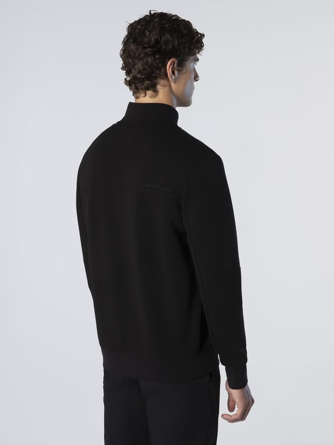 North Sails Sweatshirt Scuba-stof met volledige ritssluiting