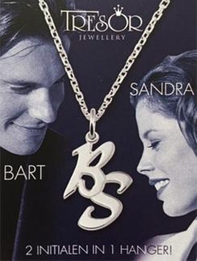 Zilveren Initialen 2 Letter A-Z ketting hanger