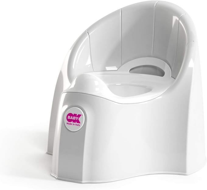 Toiletpot voor Kinderen met Anatomisch Zitting en Verhoogde Rugleuning - Wit