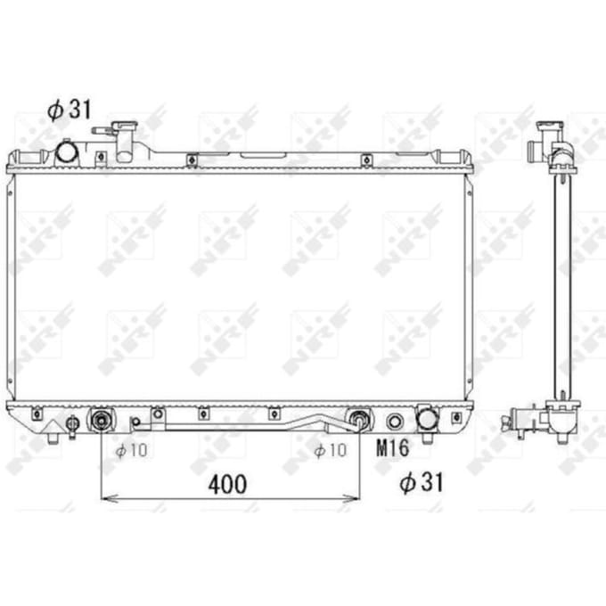 Radiator, motorkoeling NRF 53288